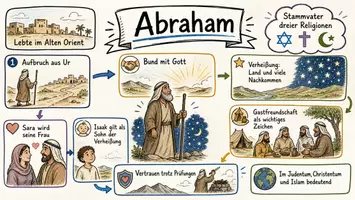 Vorschau - Arbeitsblätter - Lernposter + Arbeitsblätter zum Thema "Abraham" + Lösung & MP3 + Mindmap + Infografiken - Seite 3