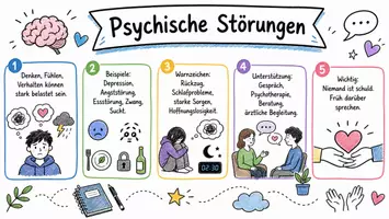 Vorschau - Arbeitsblätter - Lernposter + Arbeitsblätter zum Thema "psychischen Störungen" + Lösung & MP3 + Mindmap + Infografik - Seite 2