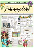 Vorschau - Unterrichtsreihen - Frühlingsgedichte (Gedichte, Klasse 5-6) - Deckblatt