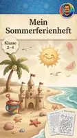 Vorschau - Stationenlernen - Sommerferienheft 2026 – Kreatives Abschiedsgeschenk & Ferientagebuch - Deckblatt