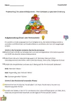 Vorschau - Arbeitsblätter - Die Lebensmittelpyramide - Deckblatt