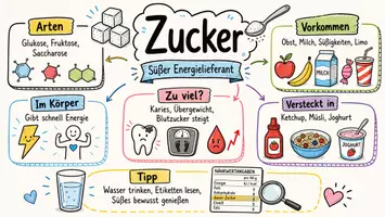 Vorschau - Arbeitsblätter - Lernposter + Arbeitsblatt "Zucker" + Onlineübung & MP3 + Mindmap + Infografiken - Seite 2