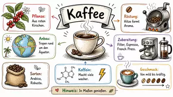 Vorschau - Arbeitsblätter - Lernposter + Arbeitsblätter zum Thema "Kaffee" + Lösung & MP3 + Mindmap + Infografik - Seite 2