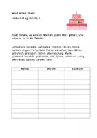 Vorschau - Arbeitsblätter - Wortarten Geburtstag - Nomen, Verben, Adjektive üben - Deckblatt