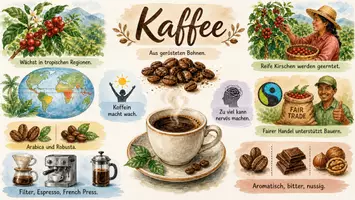 Vorschau - Arbeitsblätter - Arbeitsblatt "Kaffee" + Onlineübung & MP3 + Infografik - Seite 2