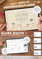 Vorschau - Anderer Materialtyp - Grundschulplaner digital Schuljahr 2026 2027 | interaktives PDF als digitaler Schulplaner - Deckblatt
