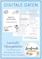 Vorschau - Stationenlernen - Digital Detectives - Binärsystem und Datenmengen Klasse 3/4 - Deckblatt