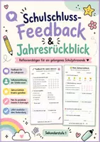 Vorschau - Anderer Materialtyp - Jahresrückblick und Feedbackbögen zum Schulschluss - Deckblatt