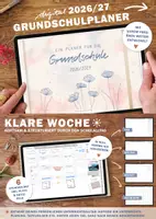 Vorschau - Anderer Materialtyp - Grundschulplaner digital Schuljahr 2026 2027 | interaktives PDF als digitaler Schulplaner - Deckblatt