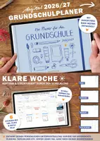 Vorschau - Anderer Materialtyp - Grundschulplaner digital Schuljahr 2026 2027 | interaktives PDF als digitaler Schulplaner - Deckblatt