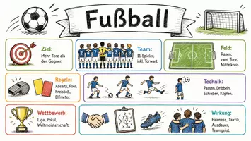 Vorschau - Arbeitsblätter - AB mit Fragen zum Thema "Fußball" + Lösungsblatt + Infografik - Seite 1