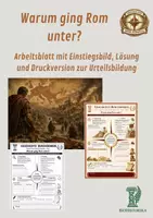 Vorschau - Unterrichtsreihen - Warum ging Rom unter? - Arbeitsblatt mit Einstiegsbild, Lösung und Druckversion zur Urteilsbildung - Deckblatt