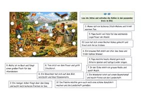 Vorschau - Arbeitsblätter - Wimmelbild - Lesen und Verstehen - Campingausflug - Seite 3