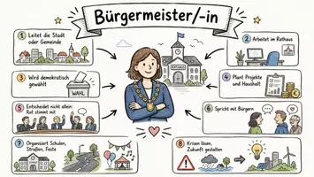 Vorschau - Arbeitsblätter - Lernposter + Arbeitsblätter zum Thema "Bürgermeister" + Lösung & MP3 + Mindmap + Infografik - Seite 2