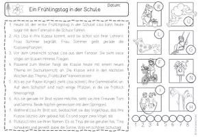 Vorschau - Arbeitsblätter - Mini-Lesespuren: Frühling (Kl.2-3) - Seite 3