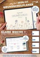 Vorschau - Anderer Materialtyp - Grundschulplaner digital Schuljahr 2026 2027 | interaktives PDF als digitaler Schulplaner - Deckblatt