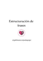 Vista previa - Hojas de trabajo - Estructuración de frases - Portada