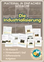Vorschau - Arbeitsblätter - Industrialisierung - in einfacher Sprache - Deckblatt