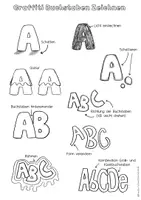 Vorschau - Arbeitsblätter - Graffiti im Kunstunterricht, Kunst in der Sek 1, Klasse 6, Klasse 7, Klasse 8, Kunst Zeichnen - Seite 1