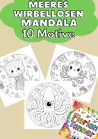 Vorschau - Mal- und Bastelvorlagen - Wirbellose Meerestiere: 10 Mandalas - Deckblatt