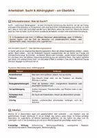 Vorschau - Arbeitsblätter - Sucht und Abhängigkeit - Drogen, Alkohol & Rauchen - Seite 1