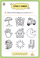 Vista previa - Hojas de trabajo - Cuaderno lectoescritura (letras y sonidos) - página 1