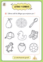 Vista previa - Hojas de trabajo - Cuaderno lectoescritura (letras y sonidos) - página 2