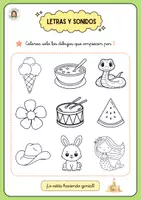 Vista previa - Hojas de trabajo - Cuaderno lectoescritura (letras y sonidos) - página 3