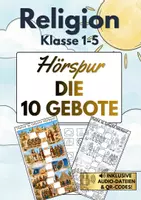 Vorschau - Interaktives Material - Religion | Die 10 Gebote | Interaktive Hörspur | Inkl. Audio, QR-Codes & Ausmalversion | Grundschule | Förderschule | Klasse 1-5 - Deckblatt