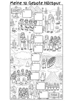 Vorschau - Interaktives Material - Religion | Die 10 Gebote | Interaktive Hörspur | Inkl. Audio, QR-Codes & Ausmalversion | Grundschule | Förderschule | Klasse 1-5 - Seite 2