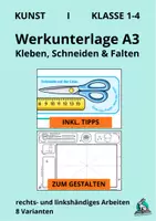 Vorschau - Anderer Materialtyp - Werkenunterlage A3 ✂️ Kleben, Schneiden & Falten - Deckblatt