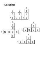 Aperçu - Apprentissages en autonomie - mots croisés pronoms personnels - Page 1