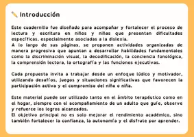 Vista previa - Refuerzo / NEE / Materiales de apoyo - Cuadernillo Dislexia 2 - página 1