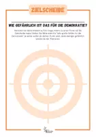 Vorschau - Poster - Gefahren der Demokratie - Zielscheibe zum Einstieg oder Reflexion - Seite 1