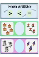 Vorschau - Aufgabenkarten - Mathe: Mengen vergleichen für die Freiarbeit - Seite 1