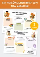 Vorschau - Fördermaterial/Inklusion - KITA-Abschied Portfolio | Portfolio Erinnerungsseite | Kita-Abschluss | Abschiedsgeschenk Kita | Brief vom Erzieher*in | Einschulung & Schulanfang - Deckblatt