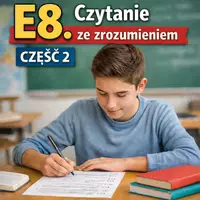 zapowiedź - KARTA PRACY - Czytanie ze zrozumieniem - E8 - cz.2 - obwoluta