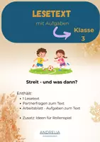 Vorschau - Arbeitsblätter - Lesetext: Streit- und was dann? - Deckblatt