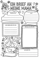 Vorschau - Arbeitsblätter - No Prep! Muttertags Spezial: Brief an meine Mama & Steckbrief (Differenziert für Klasse 1. bis 4.) - Seite 2