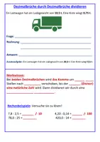 Vorschau - Arbeitsblätter - Dezimalbrüche dividieren (Merkwissen) 6 - Seite 3