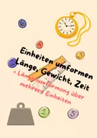 Vorschau - Arbeitsblätter - Einheiten umformen Länge, Gewicht, Zeit + Längenumformung über mehrere Einheiten (1) - Deckblatt