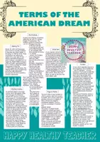 esikatselu - American Dream - key terms and concepts (amerikkalainen unelma) - kääre