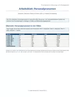Vorschau - Arbeitsblätter - Personalpronomen gemischte Übungen - Deckblatt