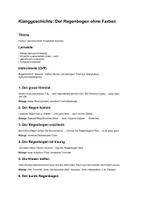 Vorschau - Arbeitsblätter - Klanggeschichte „Der Regenbogen ohne Farben“ 🌈 | Musik Grundschule (Klasse 1/2) | Orff-Instrumente | Stundenbild, Ausmalbild & Farbposter - Seite 1