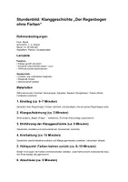 Vorschau - Arbeitsblätter - Klanggeschichte „Der Regenbogen ohne Farben“ 🌈 | Musik Grundschule (Klasse 1/2) | Orff-Instrumente | Stundenbild, Ausmalbild & Farbposter - Seite 3