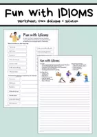 Vorschau - Arbeitsblätter - Fun with IDIOMS - dialogue - Deckblatt