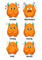 Vorschau - Bildkarten - Monster Gefühlskarten - Seite 2