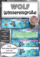Vorschau - Anderer Materialtyp - Wolfklasse Grüße für Wassereis Klassentier Wolf - Deckblatt