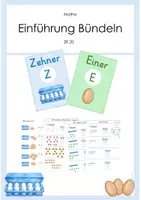 Vorschau - Unterrichtsreihen - Einführung Bündeln im ZR 20 (Aushänge, Kreismaterial, Arbeitsblätter) - Deckblatt