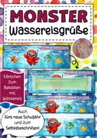 Vorschau - Anderer Materialtyp - Monsterklasse Grüße für Wassereis Monster als Klassentier - Deckblatt